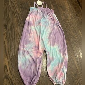 NWT Pink Peony Kids Tie-Dye Jumpsuit size 2T